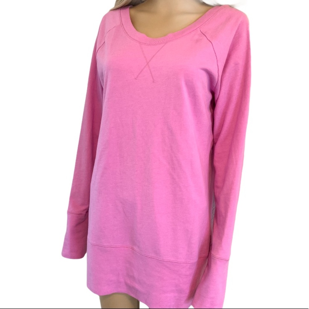 REEBOK PINK LONG SLEEVED SWEATSHIRT SZ M
